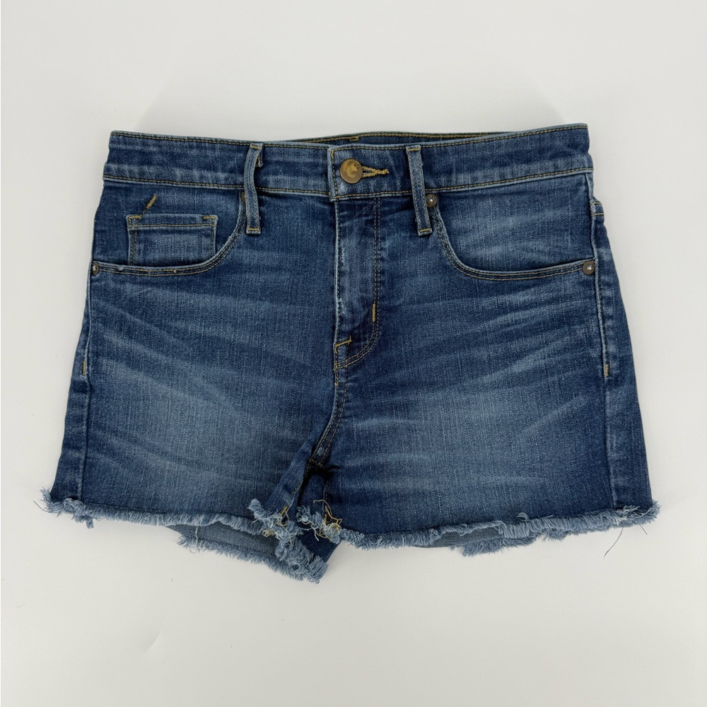 Massimo Light Wash Distressed Denim Shorts Raw Hem Women’s Size 4